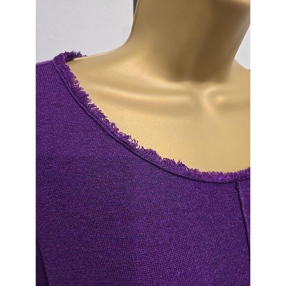 Two Twenty Five Purple Cashmere Blend Sweater Womens Large Casual Office Career - Picture 2 of 8